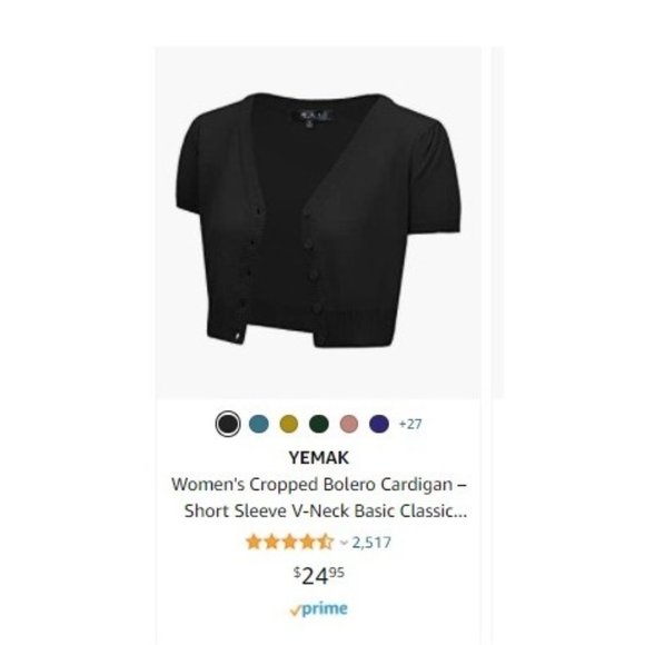 Cropped Bolero Cardigan Sweater Lot of 4 Retro Vintage style mak yemak brand - Picture 7 of 7